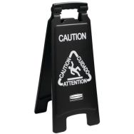Panneau 2 côtés message ''Attention'' Rubbermaid