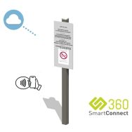 Panneau info interactif et interdiction de fumer poteau alu abnt 1 an