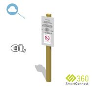 Panneau info interactif et interdiction de fumer poteau bois abnt 1 an