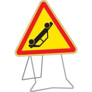Panneau AK31 Accident 700mm classe 2 sur pied