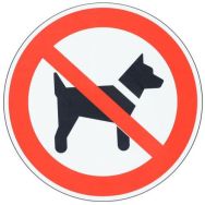 Panneau Accès interdit aux chiens  Aluminium  300 mm