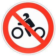 Panneau Accès interdit aux motos  Aluminium  350 mm