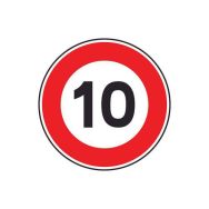 Panneau B14 Limitation vitesse à 10Km/h 650mm classe 1