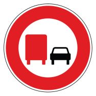 Panneau BK3a Interdit de dépasser véhcules -3,5T
