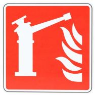 Panneau  Borne incendie/lance incendie Aluminium 200x200 mm