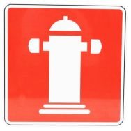Panneau Borne pour véhicules pompiers Aluminium 350x350mm