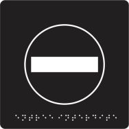 Panneau Braille - Entree interdite - Pavo