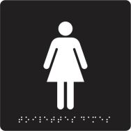 Panneau Braille - Toilettes femmes - Pavo