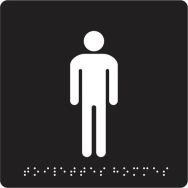Panneau Braille - Toilettes hommes - Pavo