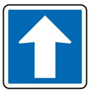 Panneau C12 Circulation à sens unique 700mm Classe 1