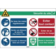Panneau COVID-19 '' Sécurité du site ''