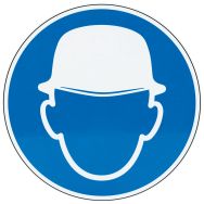 Panneau Casque de protection obligatoire  Aluminium  300 mm