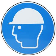 Panneau Casque protection obligatoire rond Aluminium 200 mm