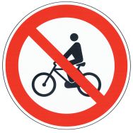 Panneau Circulation interdite des vélos  Aluminium  200 mm