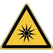 Panneau:Danger| Rayonnement optique 87 x100 mm