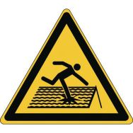 Panneau:Danger| Toiture fragile 87 x100 mm
