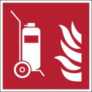 Panneau:Extincteur d'incendie sur roues 200 x200 mm