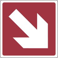Panneau Flèche directionnelle 45° 350X350 Aluminium