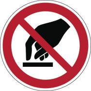 Panneau:Interdiction de toucher 100 mm