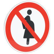 Panneau Interdit aux femmes enceintes aluminium - Manutan Expert