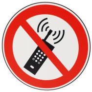 Panneau Interdit d'activer téléphones mobiles - PVC - Manutan Expert