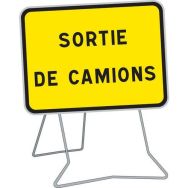 Panneau KC1 Sortie de camions 800x600mm classe 2 sur pied