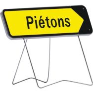 Panneau KD Piétons fl. amov. pieds articulés - C1 - 1000x300