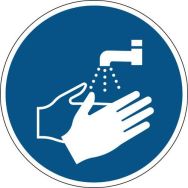 Panneau:Lavage des mains obligatoire 200 mm