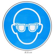 Panneau Lunettes de protection obligatoires  Adhésif  200 mm