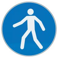 Panneau Passage piétons obligatoire PVC 300 mm