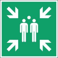 Panneau Point de rassemblement Rigide 200 x 200 mm