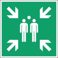 Panneau:Point de rassemblement après évacuation 315 x315 mm
