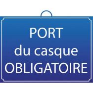 Panneau ''Port du casque obligatoire''