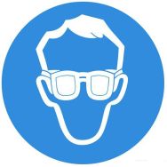 Panneau Porter des lunettes de protection - Systemtext