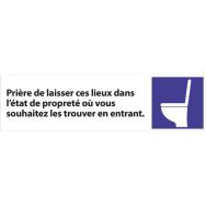 Panneau Prière de laisser ces lieux propres - Pavo