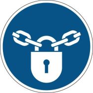 Panneau:Verrouillage obligatoire 100 mm