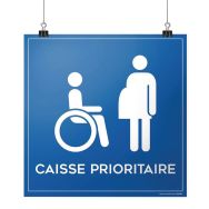 Panneau à suspendre caisse prioritaire