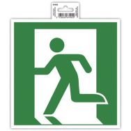 Panneau adhésif évacuation gauche 20cm vert