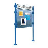 Panneau affichage double face titre - inox brossé - Procity