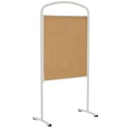 Panneau affichage fond Liège sur pieds sans roulette Gris