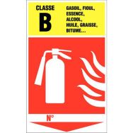 Panneau anti-incendie - Extincteur classe B - Rigide