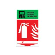 Panneau anti-incendie - Extincteur classe ''informatique'' - Rigide
