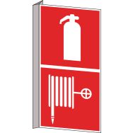 Panneau anti-incendie - ''Extincteur et lance à incendie'' - Rigide