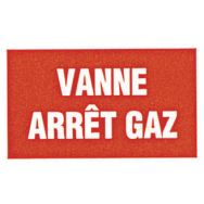 Panneau anti-incendie - ''Vanne arrêt gaz'' - Rigide