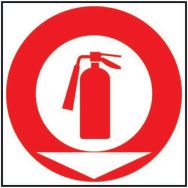 Panneau anti-incendie emplacement extincteur rigide