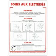 Panneau consignes de sécurité - Soins aux électrisés 46x32 cm