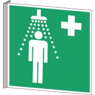 Panneau d'évacuation-secours - "Douche de sécurité" - Rigide