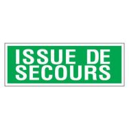 Panneau d'évacuation-secours - ''Issue de secours'' - Adhésif