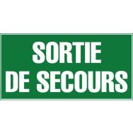 Panneau d'évacuation-secours - ''Sortie de secours'' - Adhésif