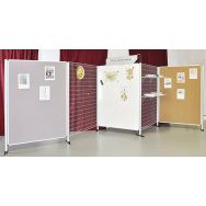 Panneau d'exposition avec pied Harmony en tôle laquée blanc Ulmann